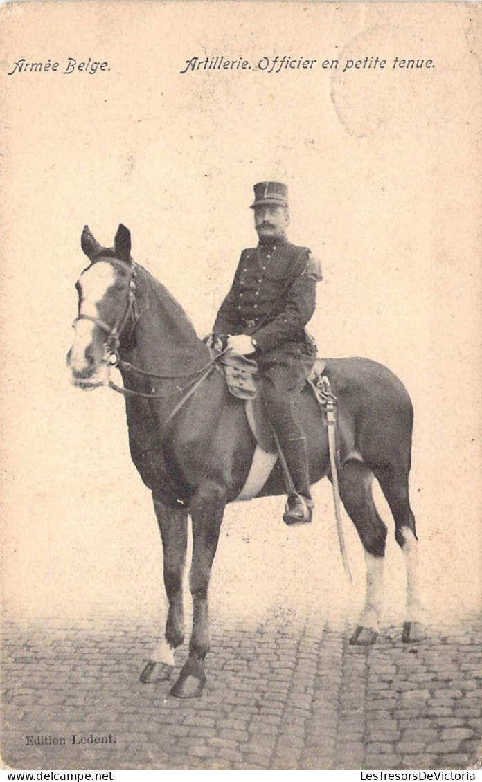 MILITARIA - Uniforme - Armée Belge - Artillerie - Officier En Petite Tenue - Carte Postale Ancienne - Uniformi