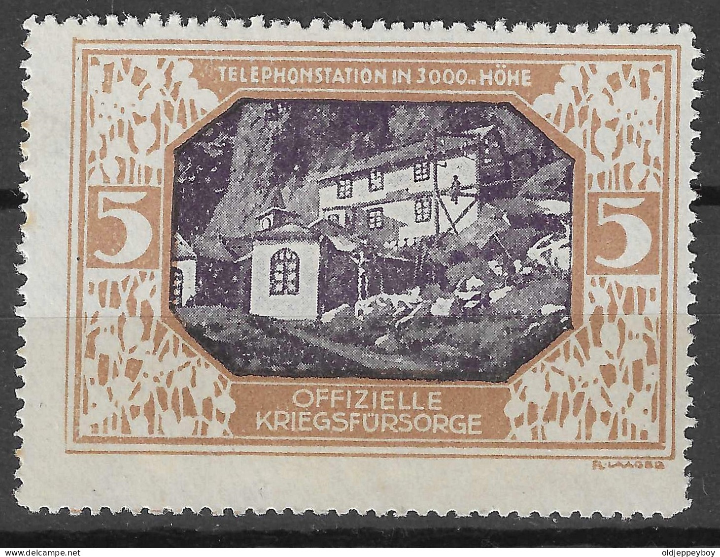Ca 1900 Germany/Austria/Hungary Cinderella Vignette  Reklamemarke Offizielle Kriegsfürsorge TELEPHONSTATION IN 3000 HOHE - Erinofilia