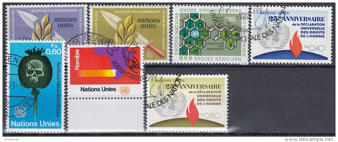 UNO GENF  Jahrgang 1973, Gestempelt, Komplett 30-36 - Used Stamps