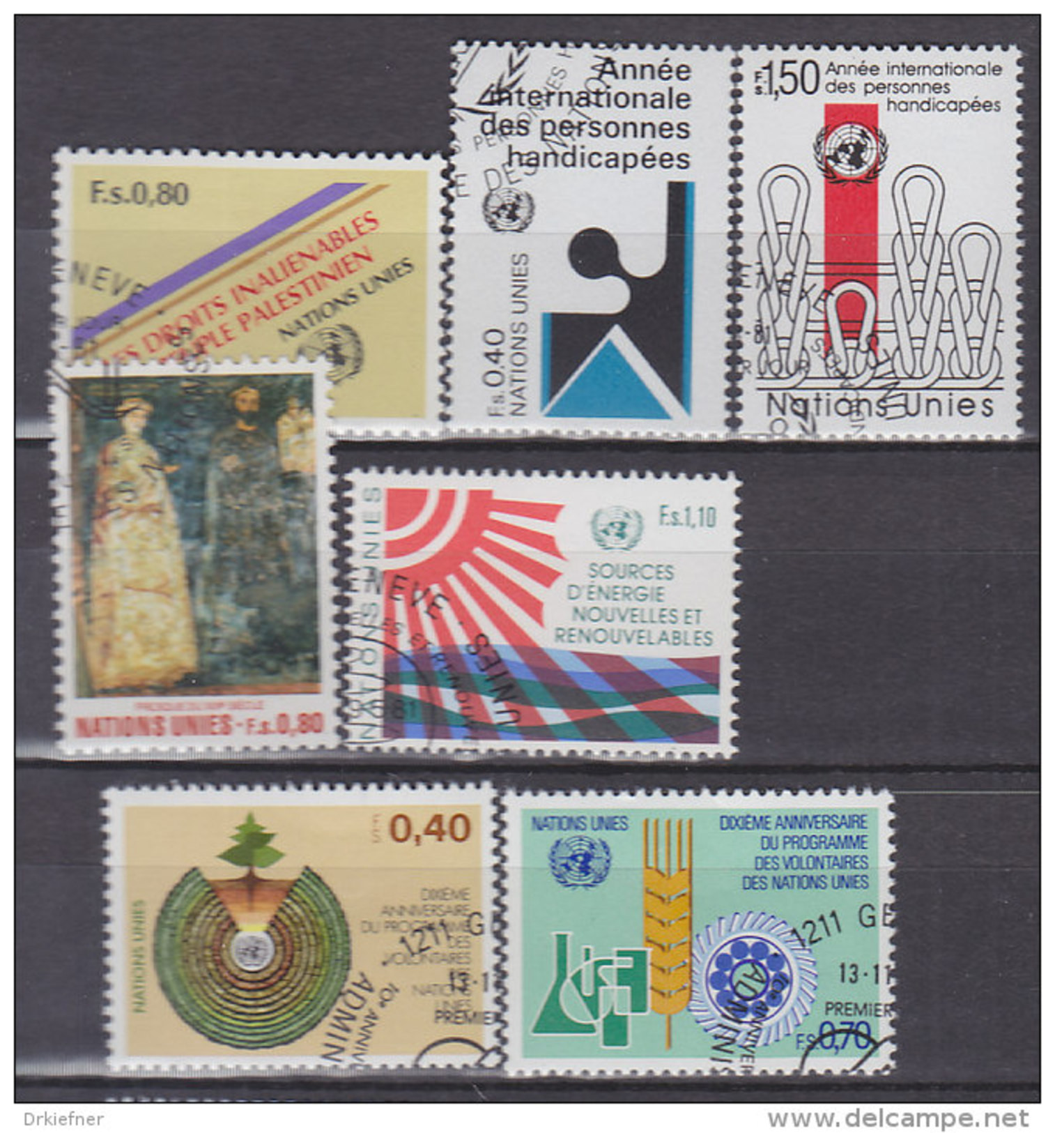 UNO Genf  Jahrgang 1981 Gestempelt, 96-102 Komplett - Used Stamps