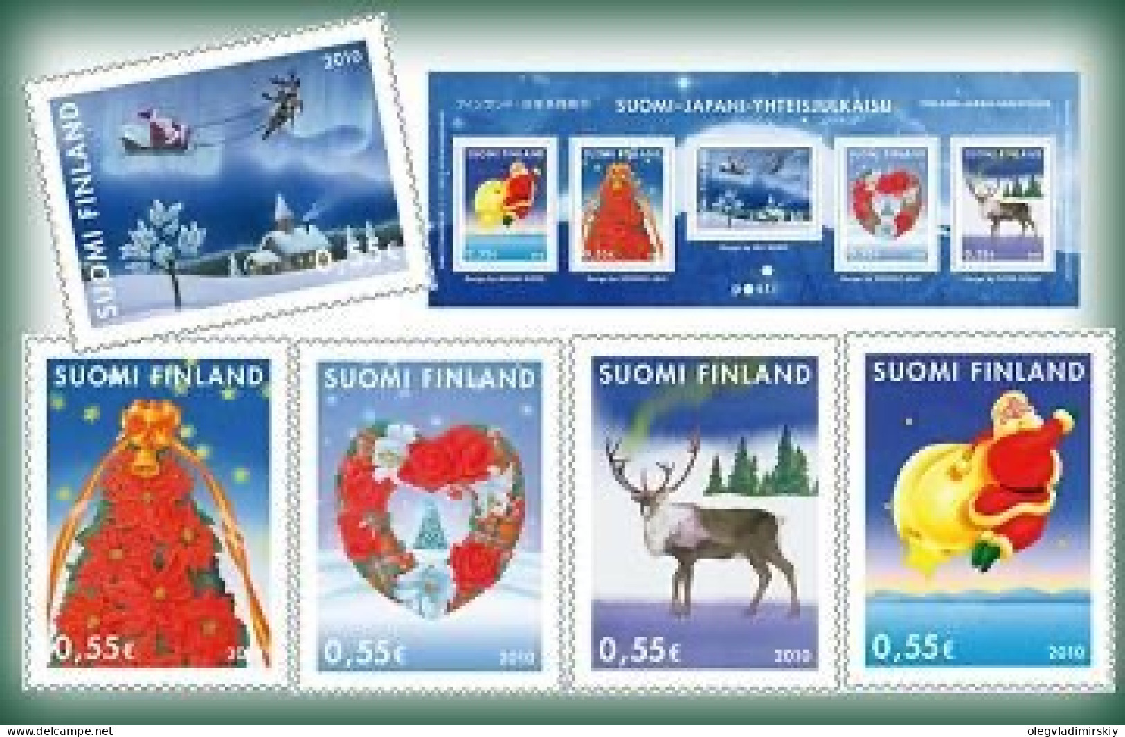 Finland 2010 Christmas New Year Joint Issue With Japan Block Mint - Hojas Bloque