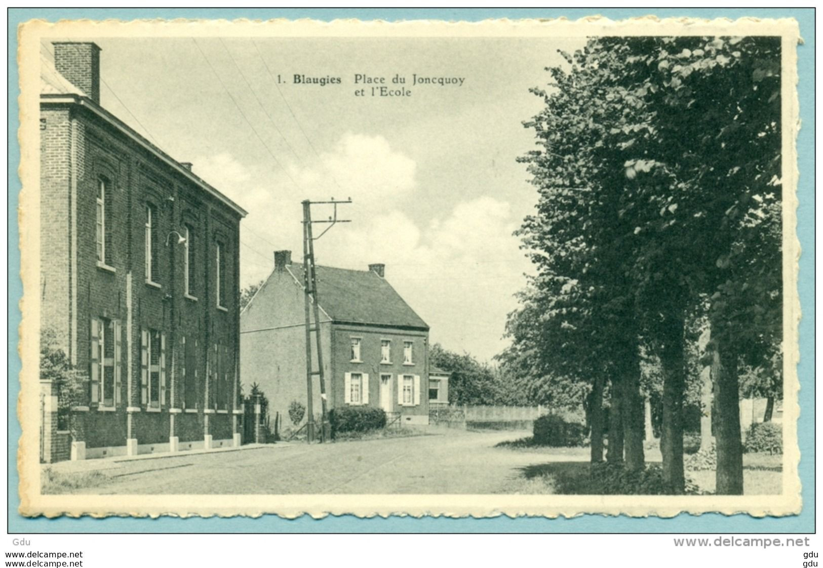 Blaugies ' Place Du Joncquoy Et école '   Neuve  TB - Dour