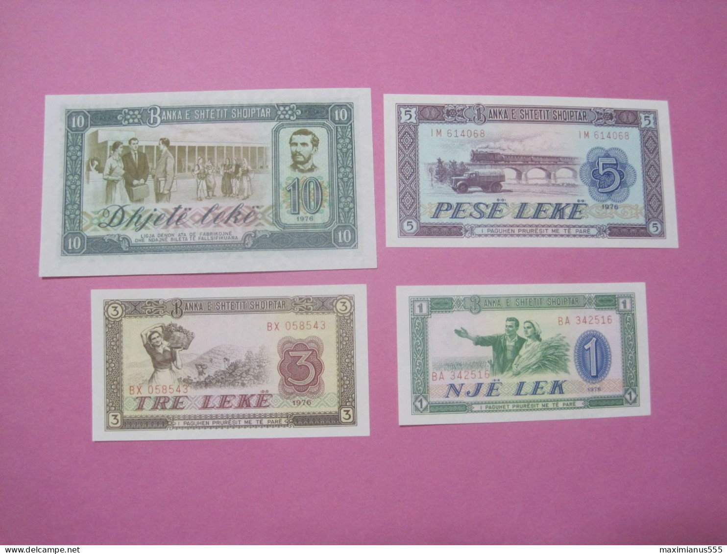 Albania Lot 4 Banknotes 1976 UNC. (26) - Albanien