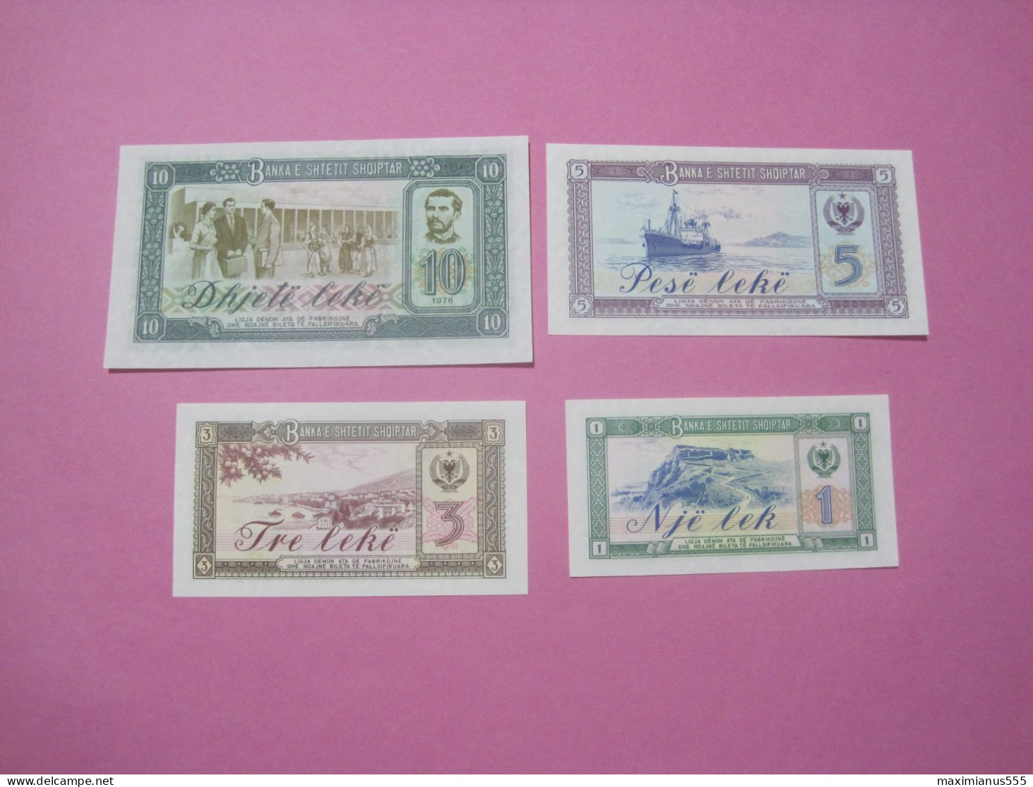 Albania Lot 4 Banknotes 1976 UNC. (31) - Albanie