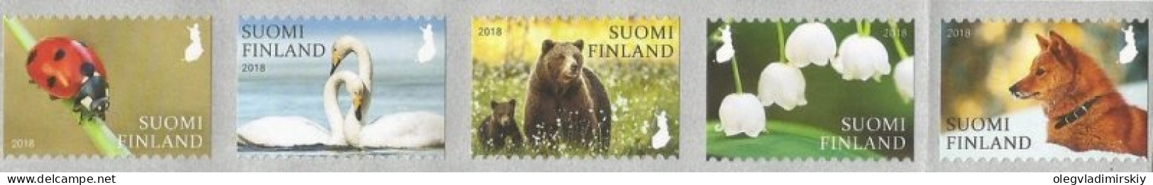 Finland 2018 Definitives Fauna And Flora Perfect Photos Set Of 5 Stamps Mint - Zwanen