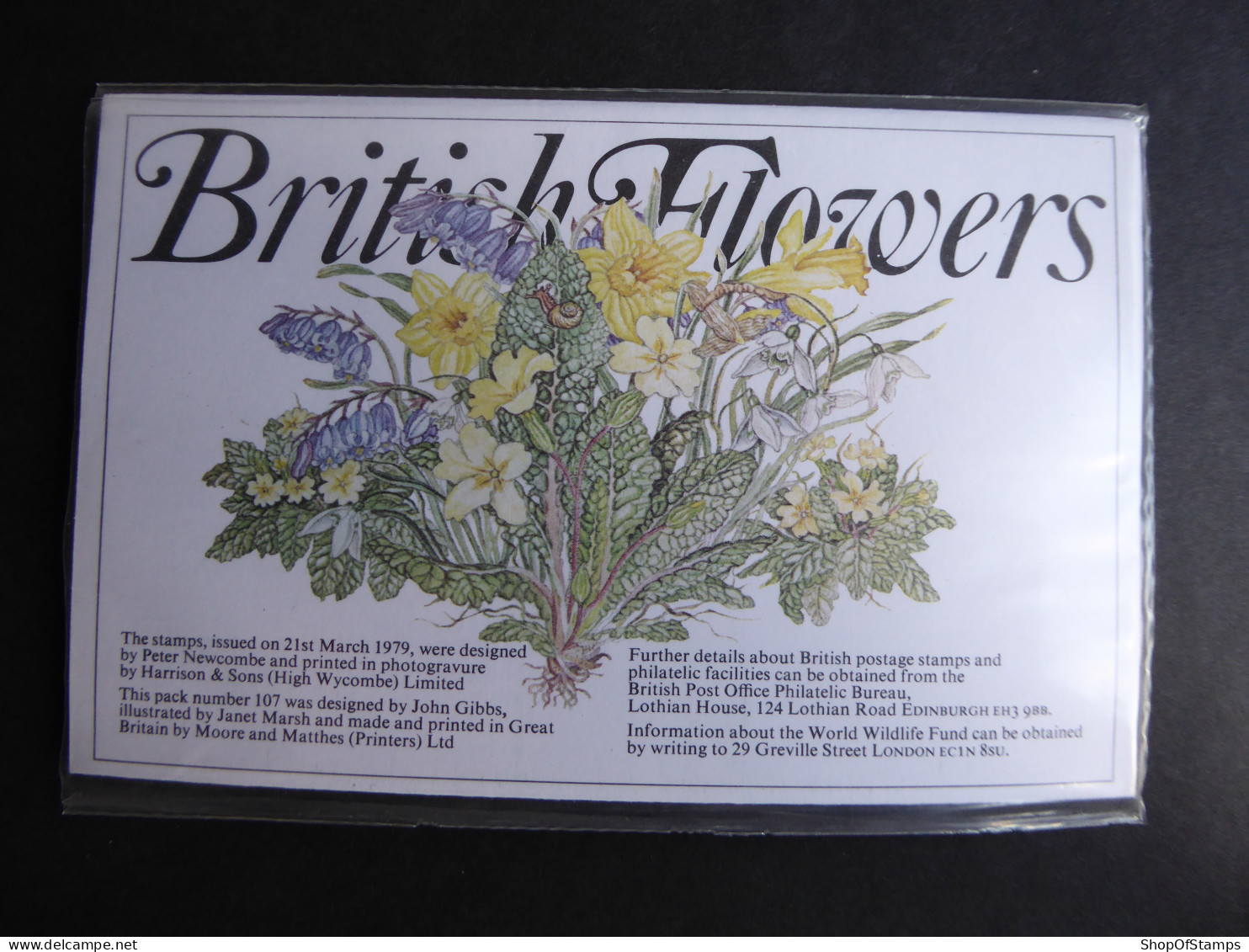 GREAT BRITAIN SG 1079-82 WILD FLOWERS PRESENTATION PACK - Hojas & Múltiples