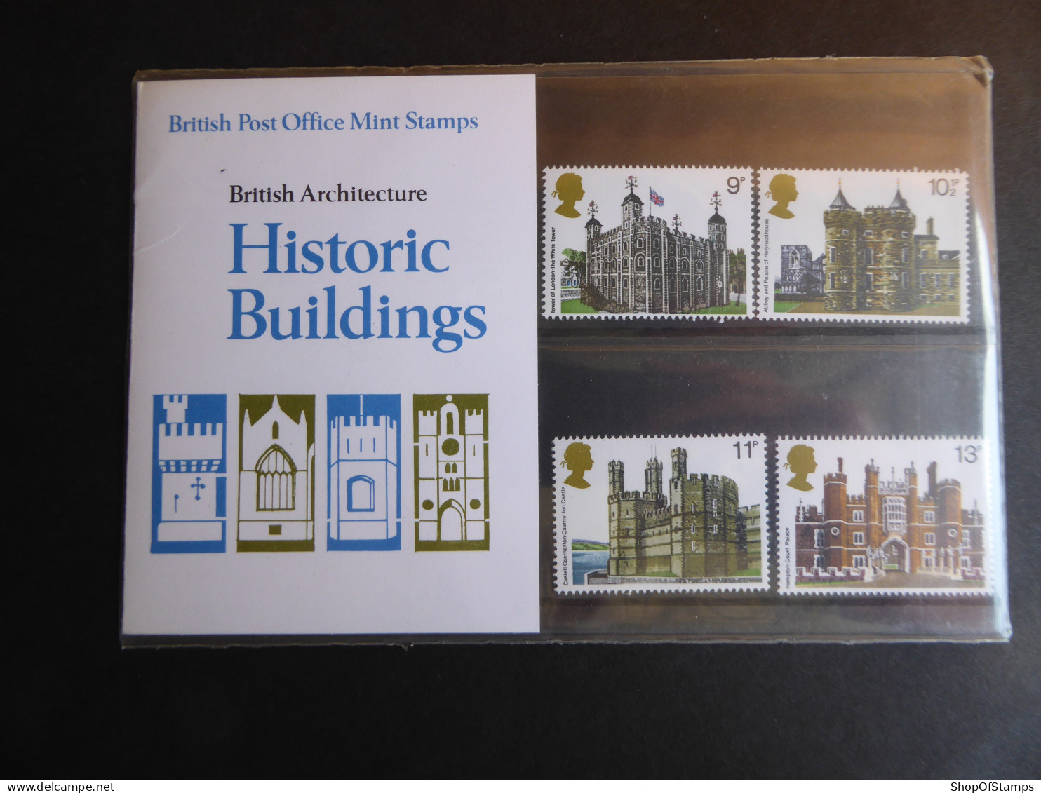 GREAT BRITAIN SG 1054-57 HISTORIC BUILDINGS PRESENTATION PACK - Fogli Completi