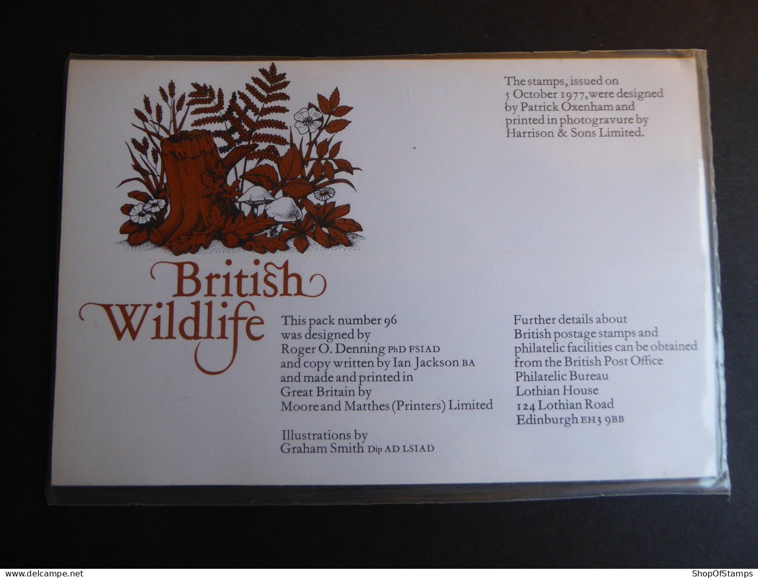 GREAT BRITAIN SG 1039-43 BRITISH WILDLIFE PRESENTATION PACK - Sheets, Plate Blocks & Multiples