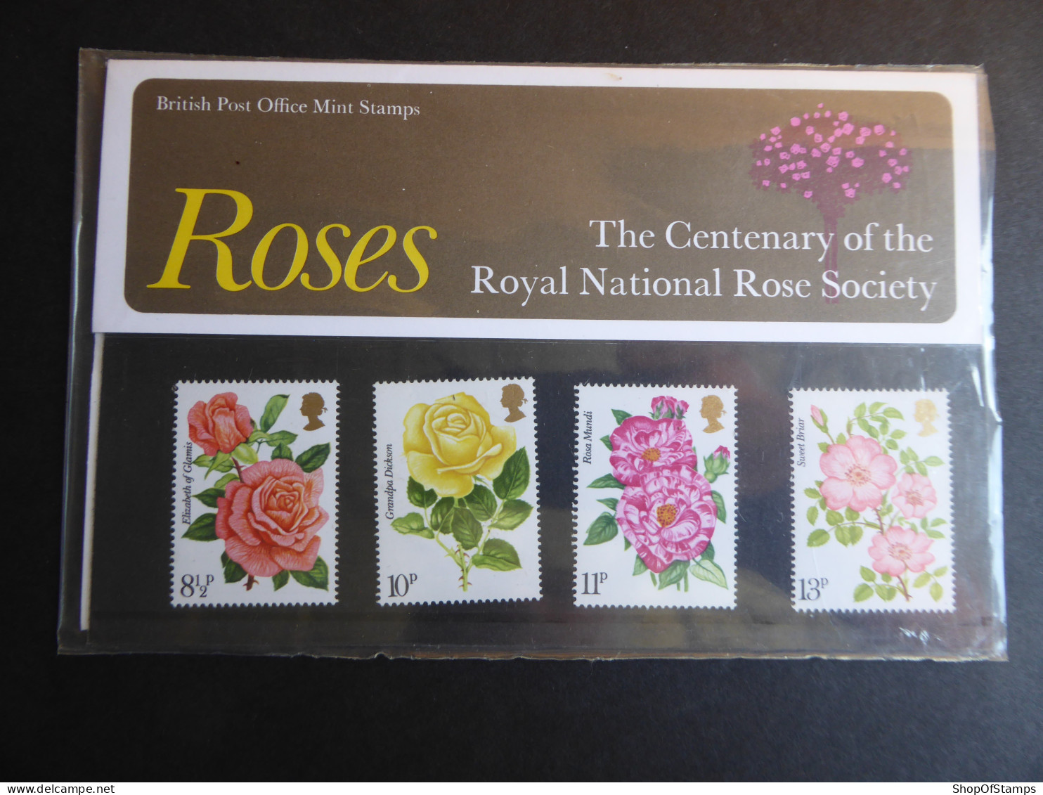 GREAT BRITAIN SG 1006-09 ROYAL NATIONAL ROSE SOCIETY CENTENARY PRESENTATION PACK - Sheets, Plate Blocks & Multiples