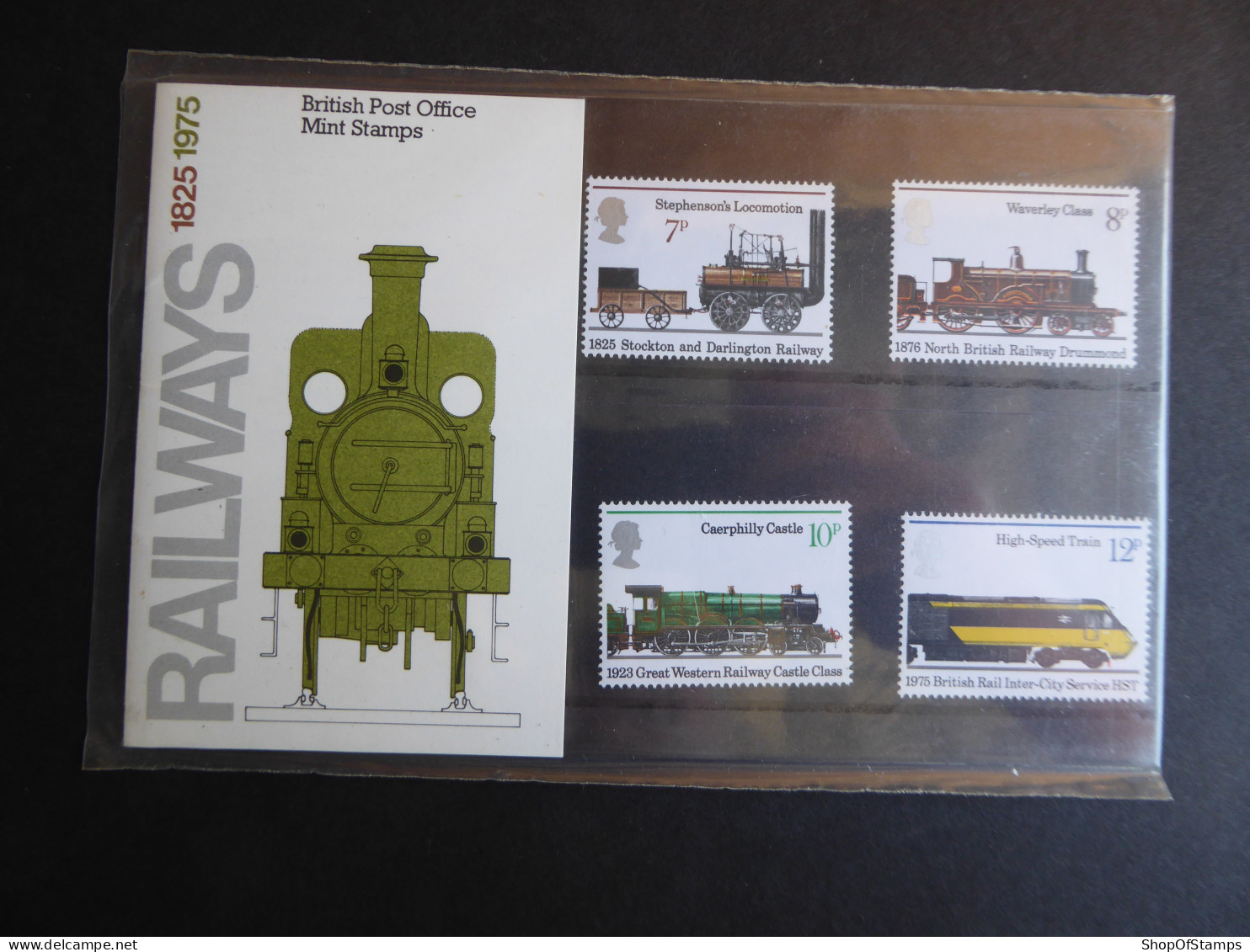 GREAT BRITAIN SG 984-87 150 ANNIVERSARY PUBLIC RAILWAYS PRESENTATION PACK - Feuilles, Planches  Et Multiples