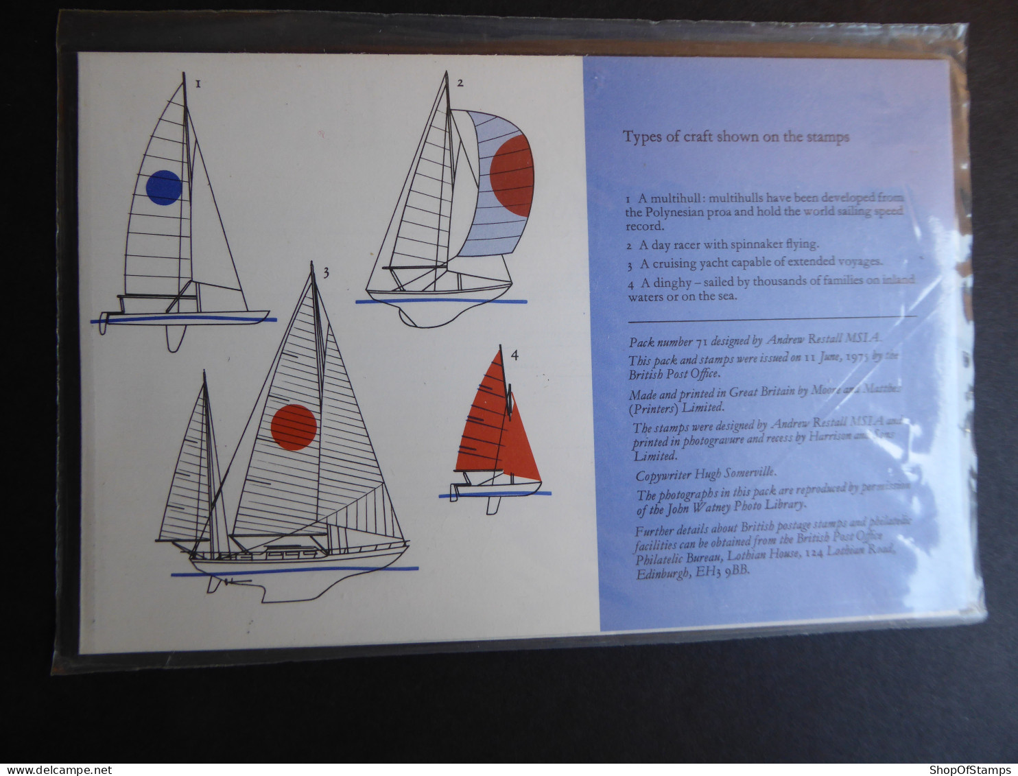 GREAT BRITAIN SG 980-83 SAILINGS PRESENTATION PACK - Hojas & Múltiples