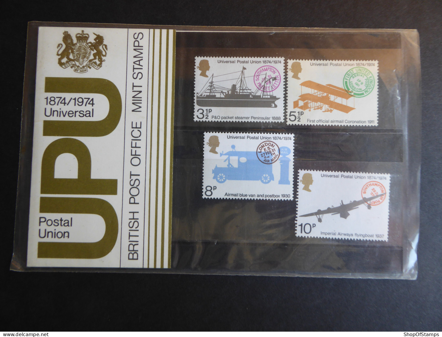 GREAT BRITAIN SG 954-57 UPU CENTENARY PRESENTATION PACK - Sheets, Plate Blocks & Multiples