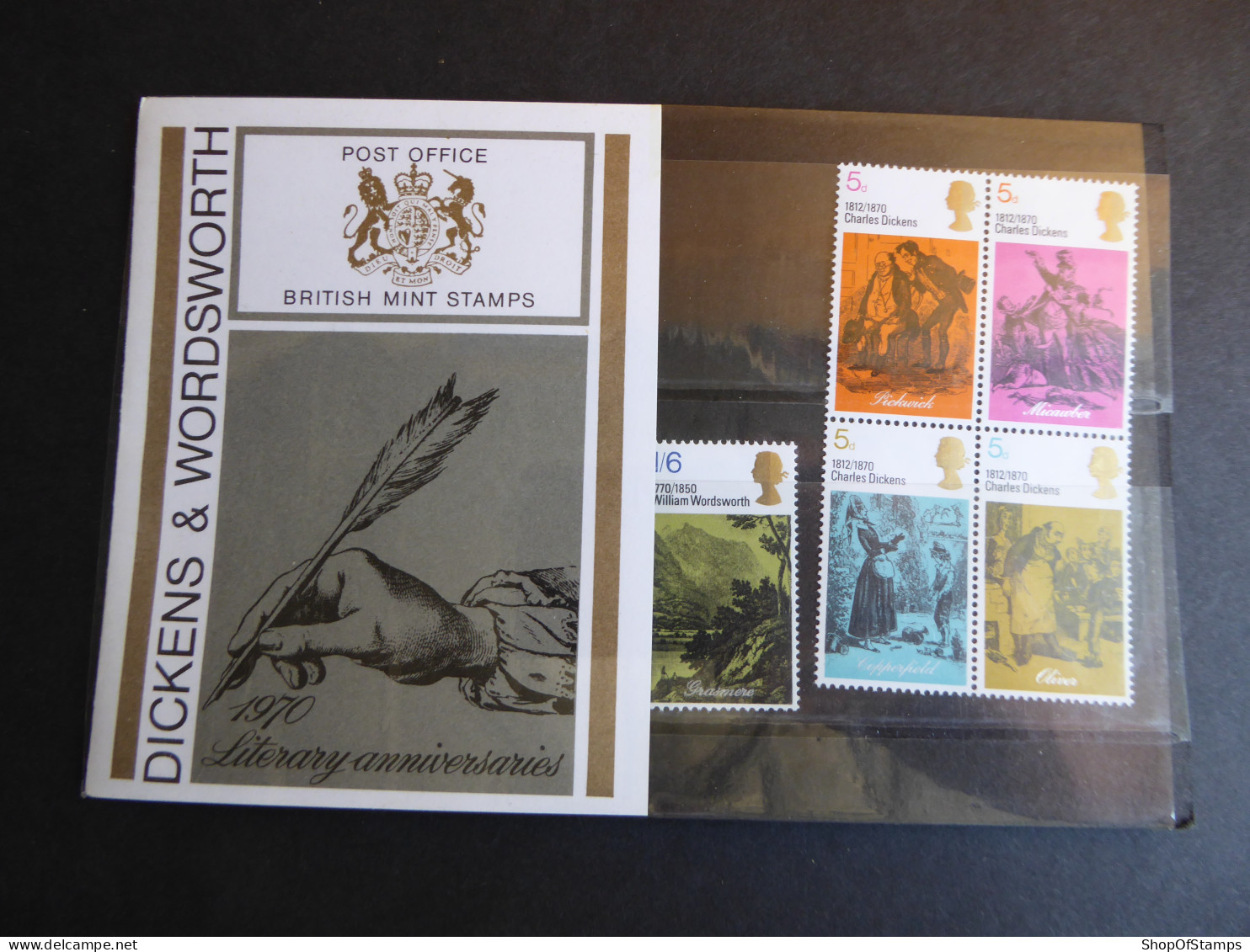 GREAT BRITAIN SG 824-28 LITERARY AANIVERSARIES PRESENTATION PACK - Ganze Bögen & Platten