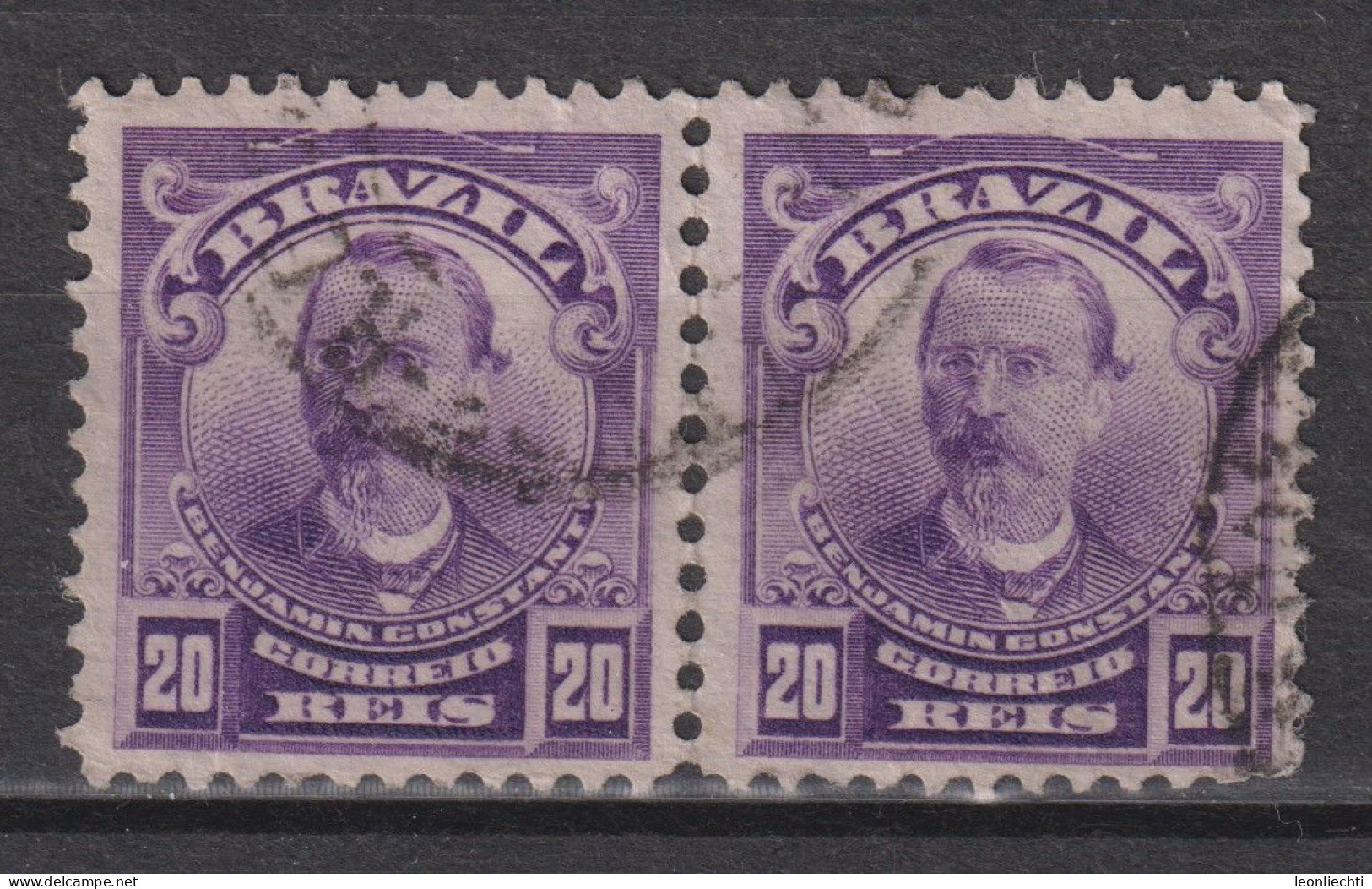 1906 Brasilien, Mi:BR 164, Sn:BR 175, Yt:BR 129,Benjamin Constant (1833-1891),Personalities And Liberty Allegory - Gebraucht