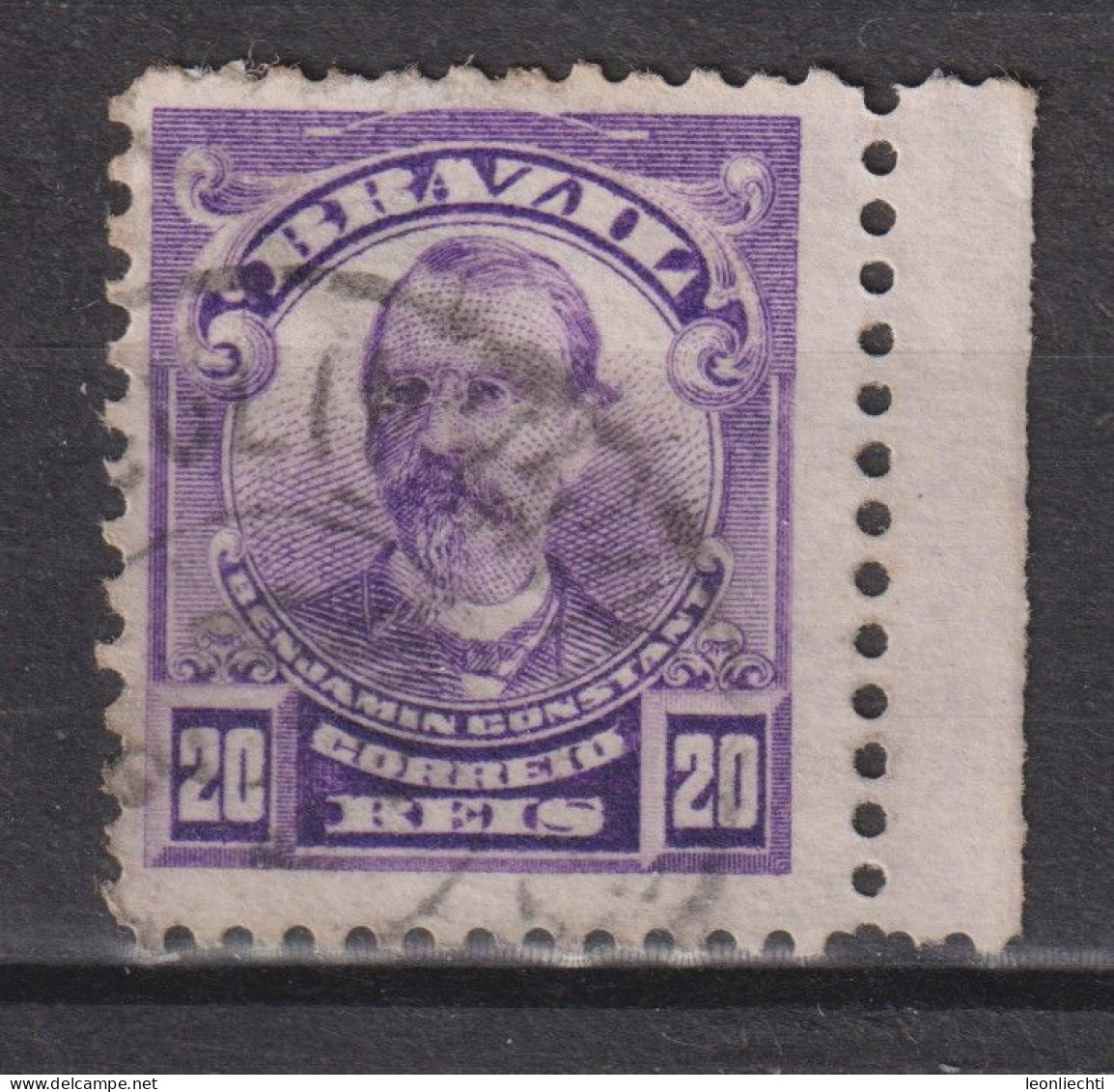 1906 Brasilien, Mi:BR 164, Sn:BR 175, Yt:BR 129,Benjamin Constant (1833-1891),Personalities And Liberty Allegory - Usados