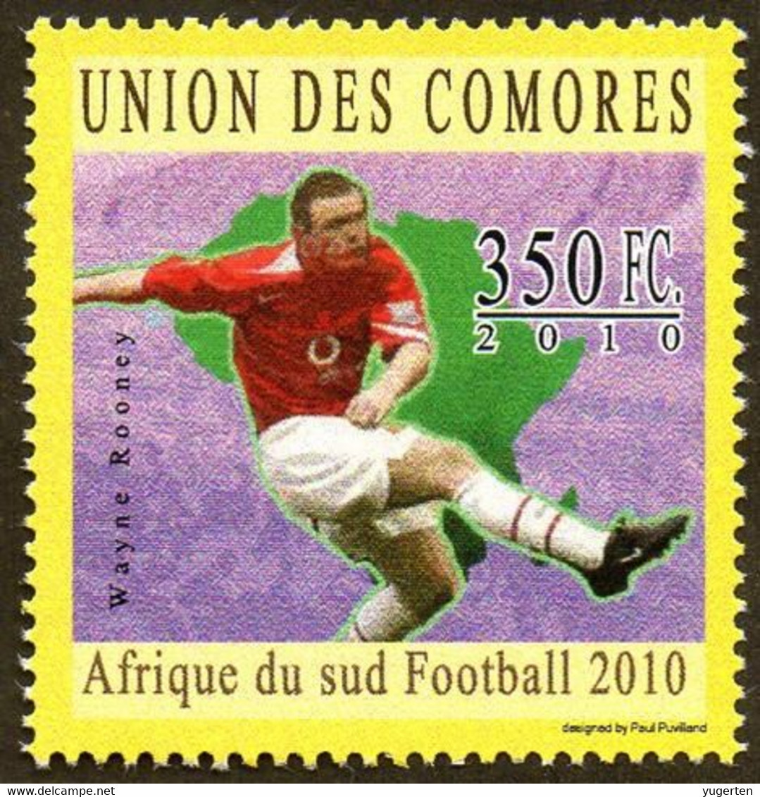 COMORES  - 1v - MNH - Wayne Rooney - Football Player England - Fußball Calcio Futbol Voetbal - Manchester United - 2010 – Südafrika