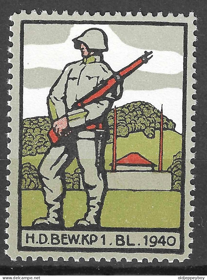 1940 Suisse Vignette Cinderella   HD-Bewachungsdienst, H.D.Bew.Kp.1 BL NEUF** MNH** GOMME ORIGINALE Postfrisch - Erinnofilie