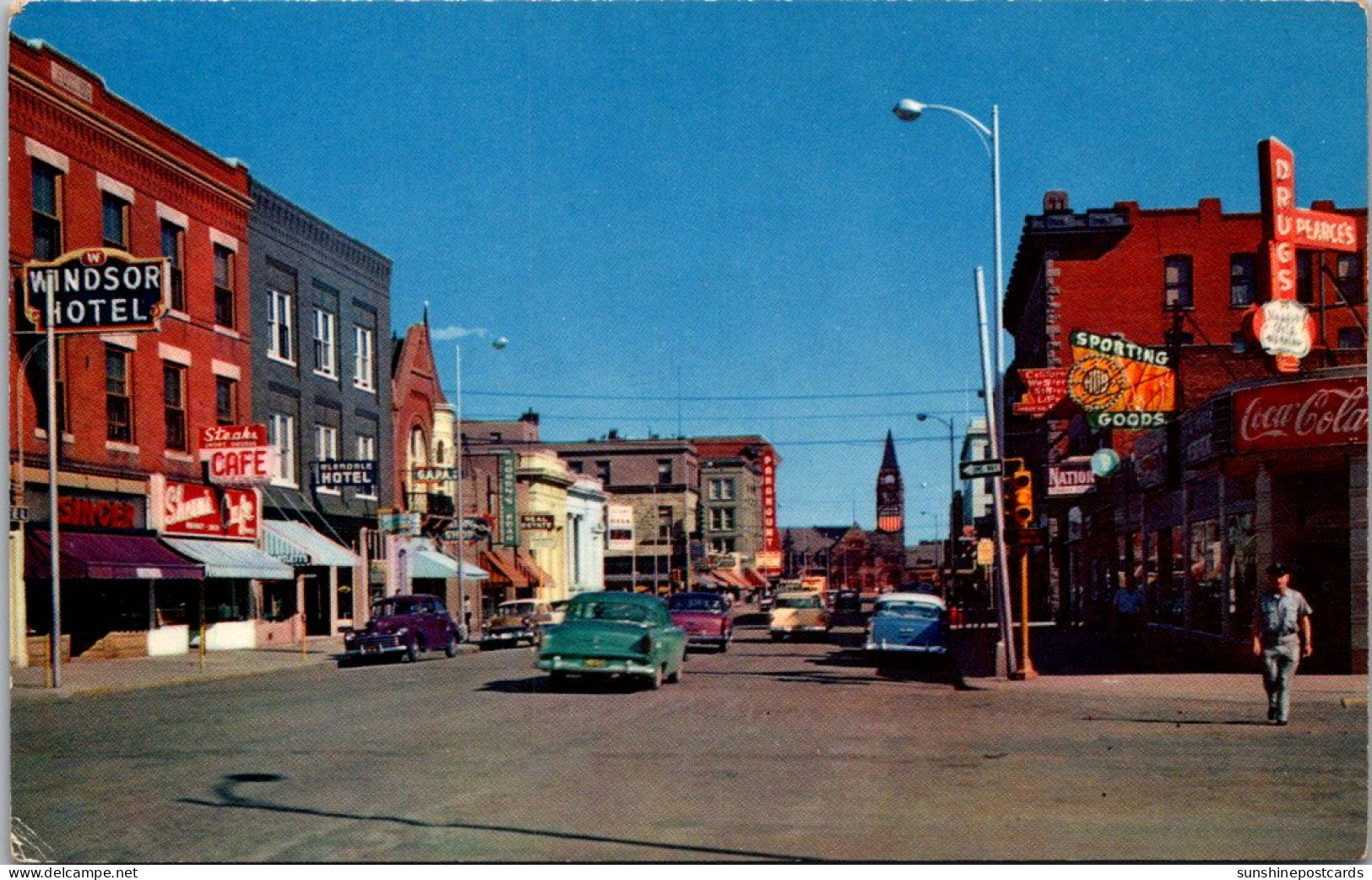 Wyoming Cheyenne Capitol Avenue Looking South Coca Cola Sign - Cheyenne