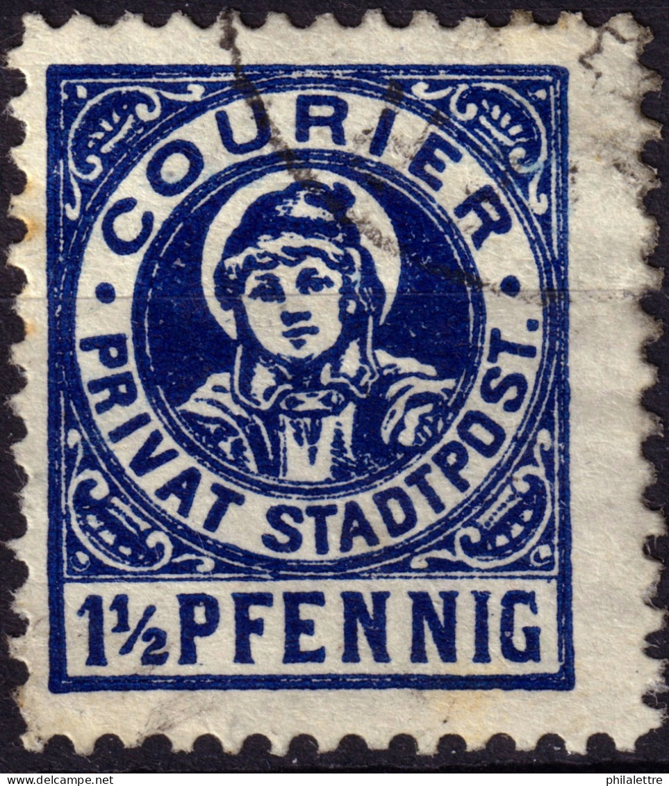 ALLEMAGNE / GERMANY - DR Privatpost MÜNCHEN (Courier Privat Stadtpost) 1-1/2p Blue (small Halo) - VF Used - Private & Lokale Post