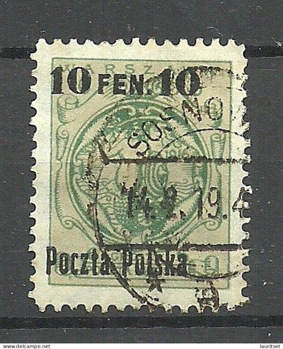 POLEN Poland 1918 Michel 3 O - Gebraucht