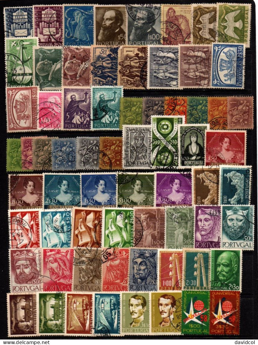 2628A - PORTUGAL - 1924....SMALL COLLECTION OF 471 DIFFERENT STAMPS - HCV- ALL STAMPS SCANED - Collections