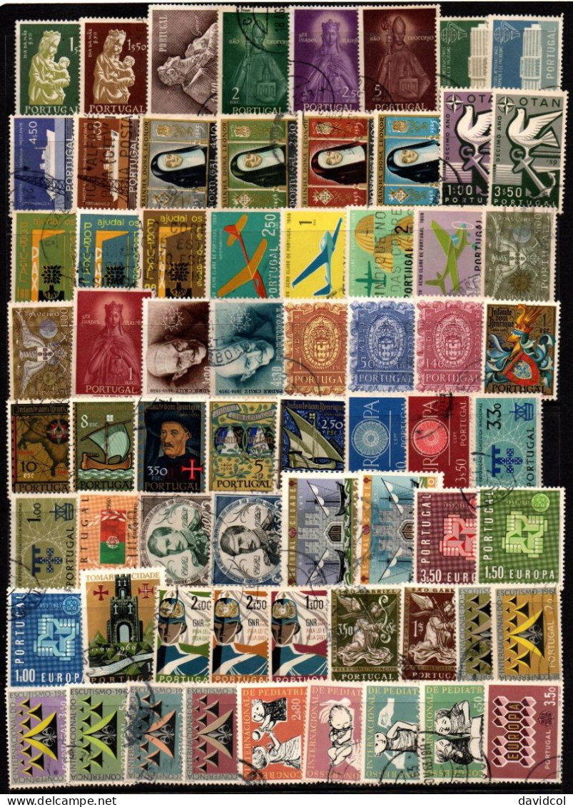 2628A - PORTUGAL - 1924....SMALL COLLECTION OF 471 DIFFERENT STAMPS - HCV- ALL STAMPS SCANED - Collections
