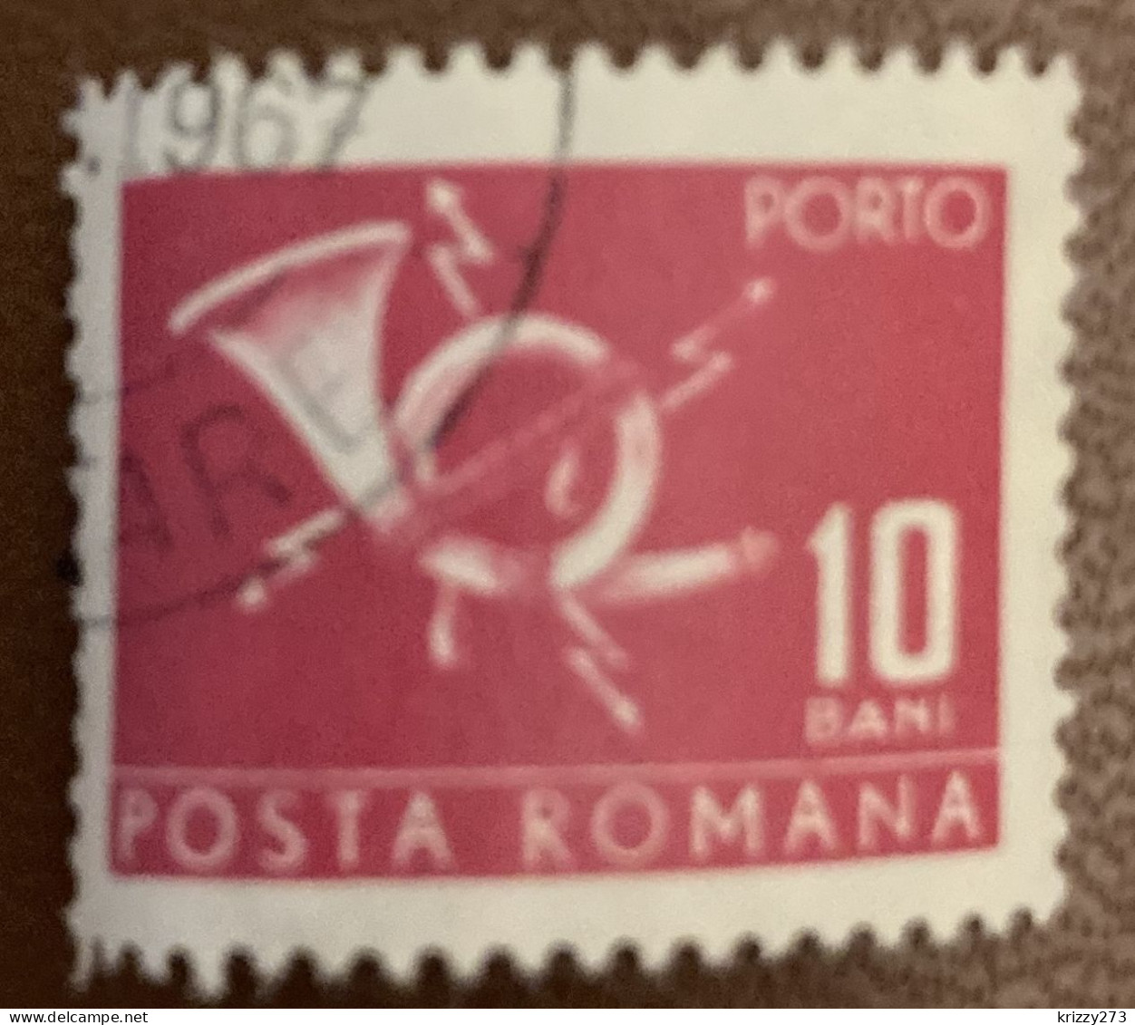 Romania 1967 Postage Due 10B - Used - Strafport