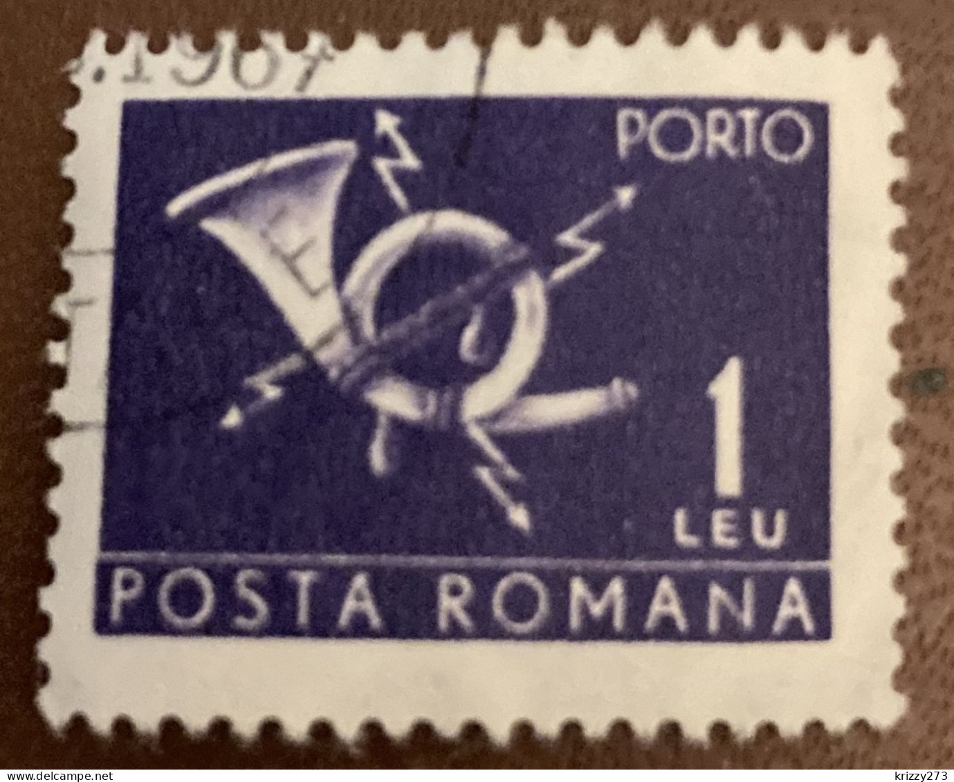 Romania 1967 Postage Due 1L - Used - Port Dû (Taxe)