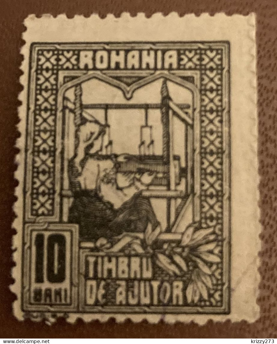 Romania 1918 Tax Due The Queen Weaving 10B - Used - Revenue Stamps