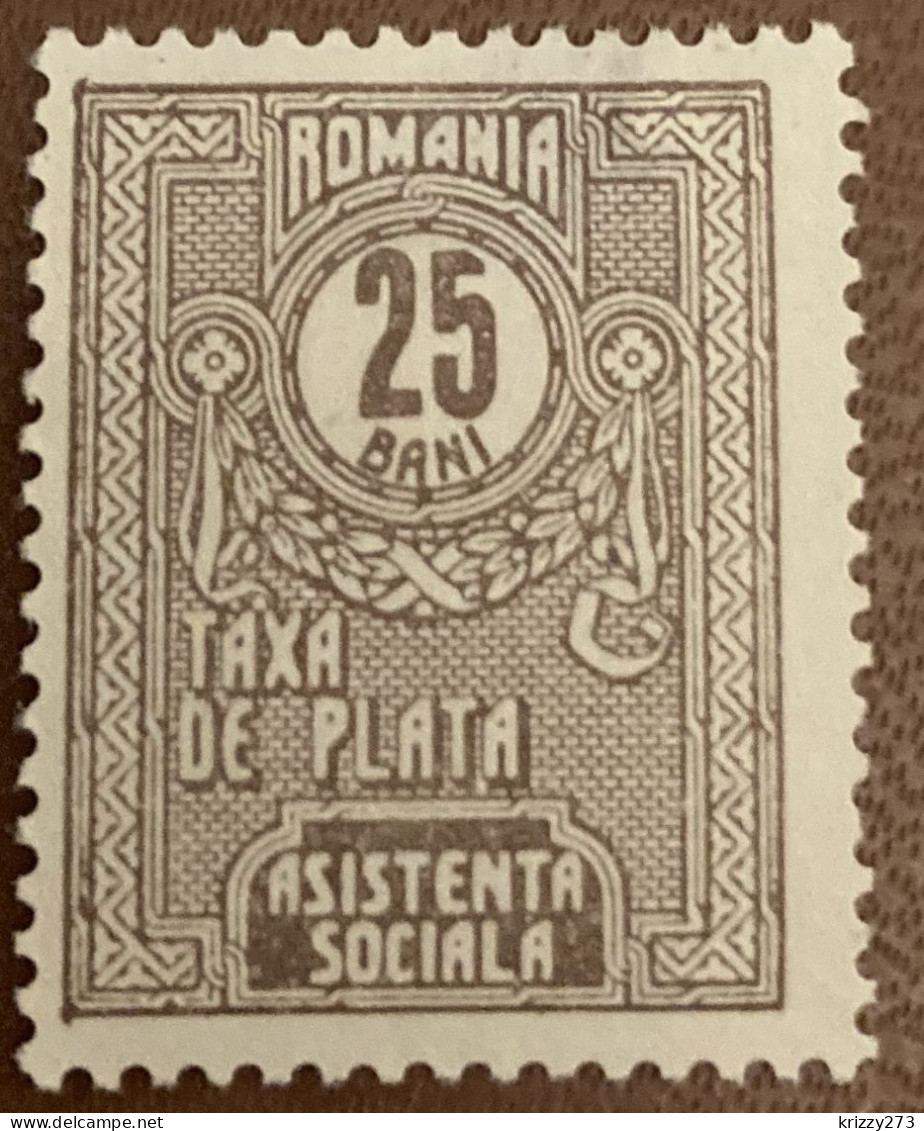 Romania 1922 Tax Due Numeral 25B - Mint - Fiscaux