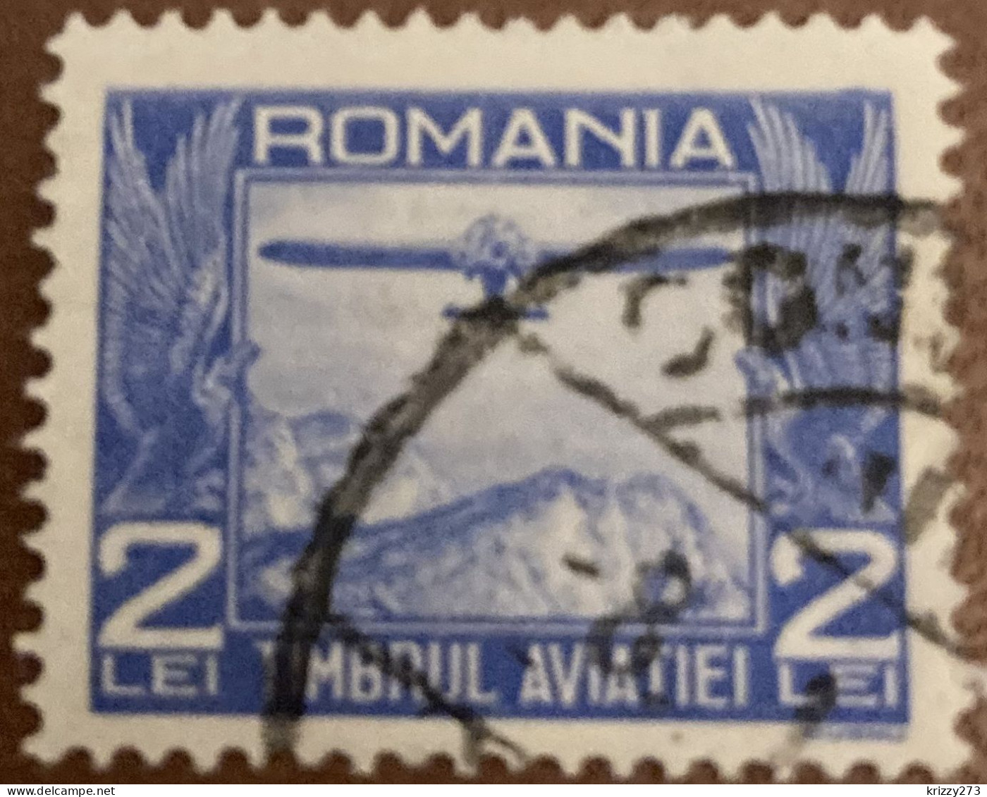 Romania 1931 National Fund Aviation 2L - Used - Revenue Stamps