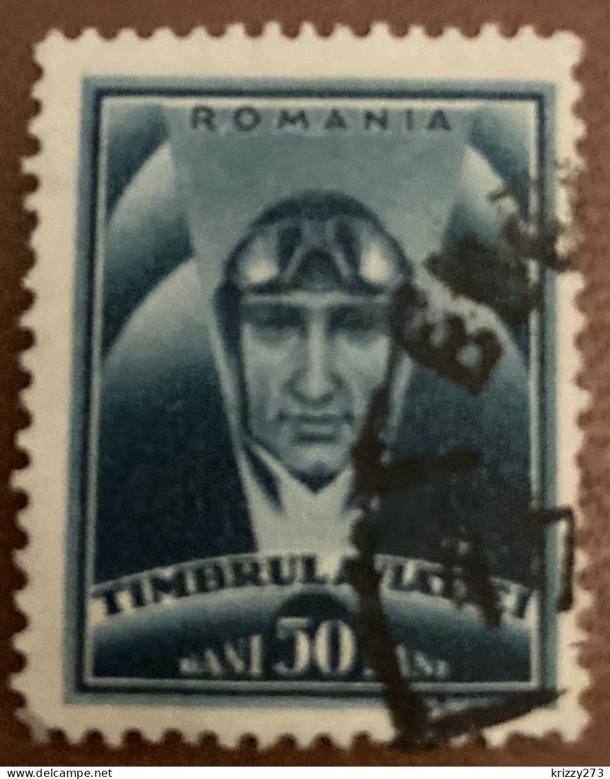 Romania 1933 National Fund Aviation Aviator 50B - Used - Fiscaux