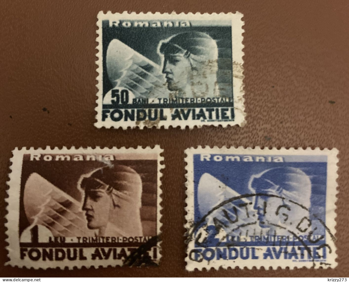 Romania 1936 National Fund Aviation Aviator Full Set - Steuermarken