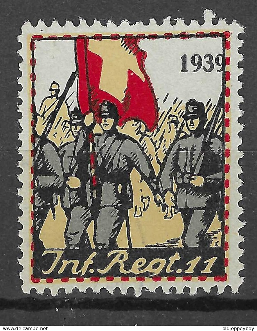 1939 Suisse Vignette Cinderella  Infanterie Inf.Rgt. 11 No. 138  NEUF** MNH** GOMME ORIGINALE Postfrisch - Cinderellas