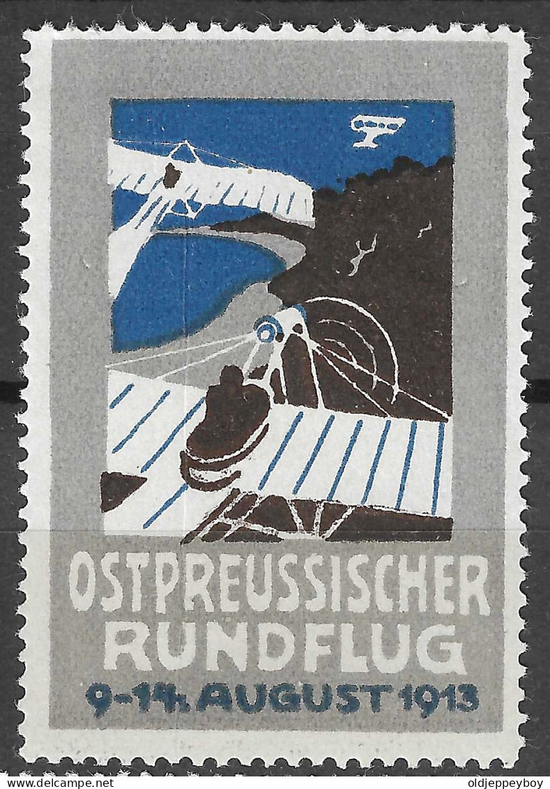 Reklamemarke VIGNETTE 1913 Pioneer Aviation Germany Ostpreussischer Rundflug  NEUF** MNH** GOMME ORIGINALE VERY FINE - Cinderellas