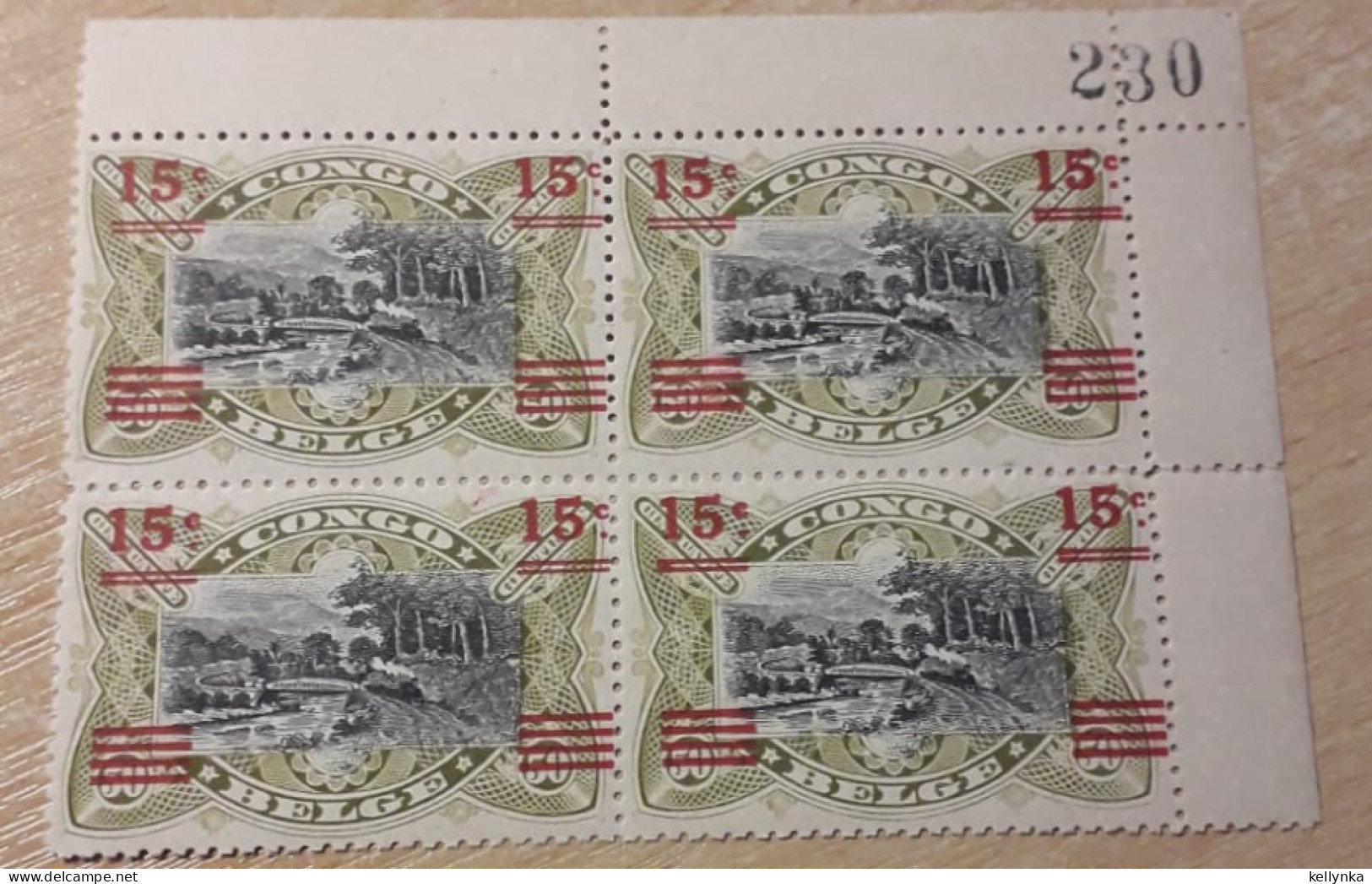 Congo Belge - 87B - Bloc De 4 - Variété - 1921 - MNH - Unused Stamps