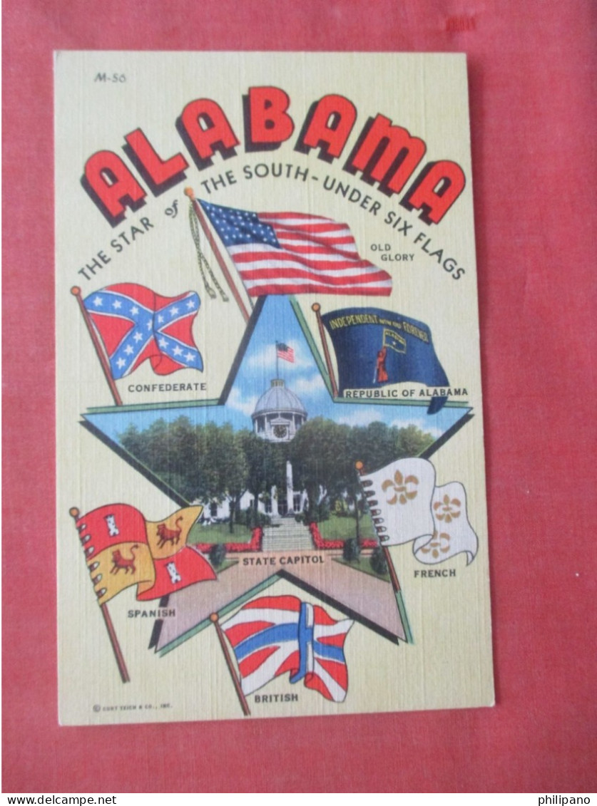 Alabama  Under Six Flags.   Confederate Flag.   Ref 6021 - Andere & Zonder Classificatie