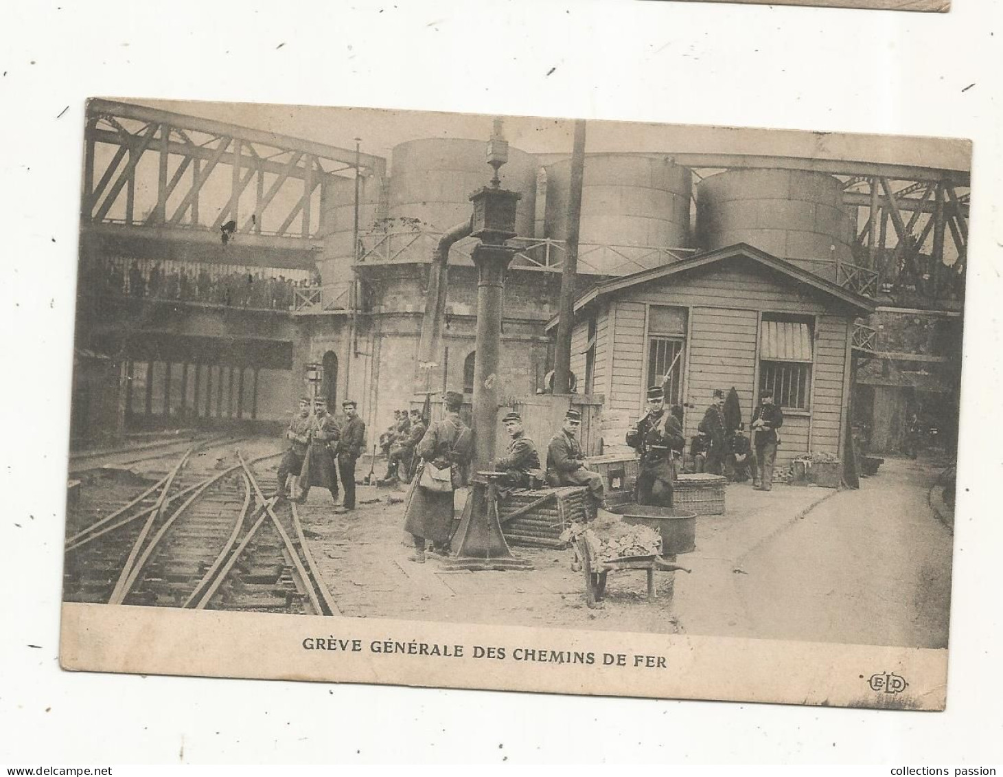 Cp, événement,GREVE GENERALE DES CHEMINS DE FER,  Voyagée 1910 - Streiks