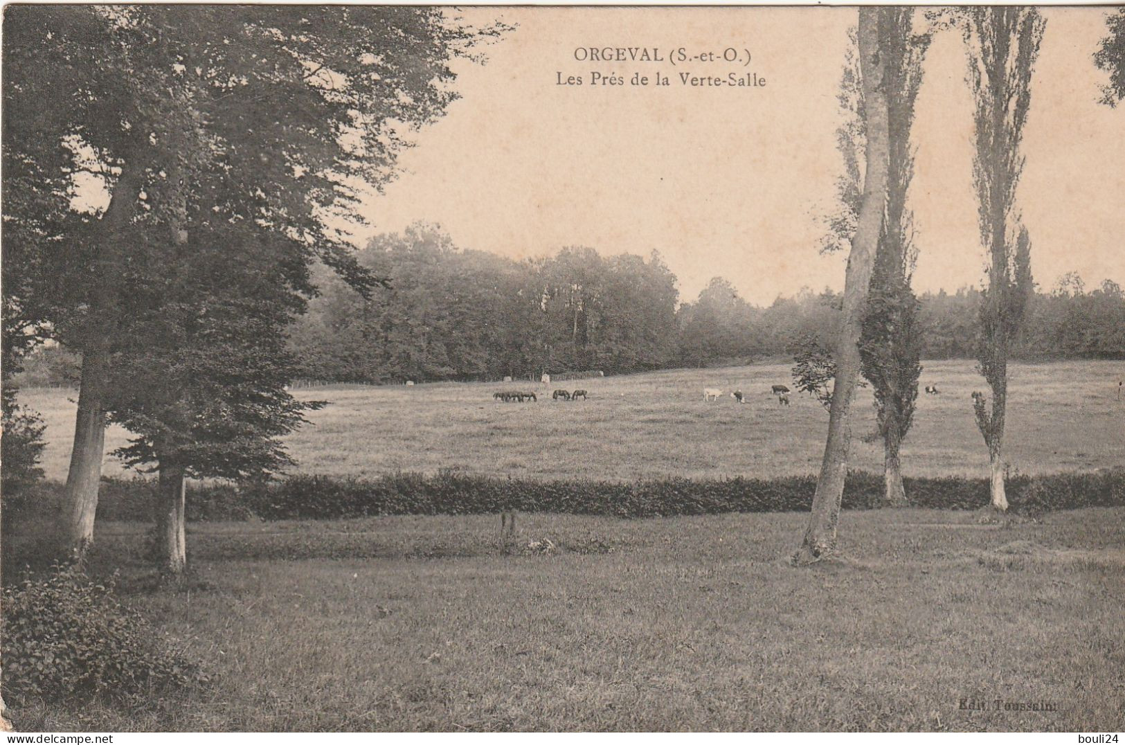 BE23 - ORGEVAL  EN  YVELINES LES PRES DE LA VERTE SALLE  AU VERSO CACHET REGT GENIE    CPA  CIRCULEE - Orgeval