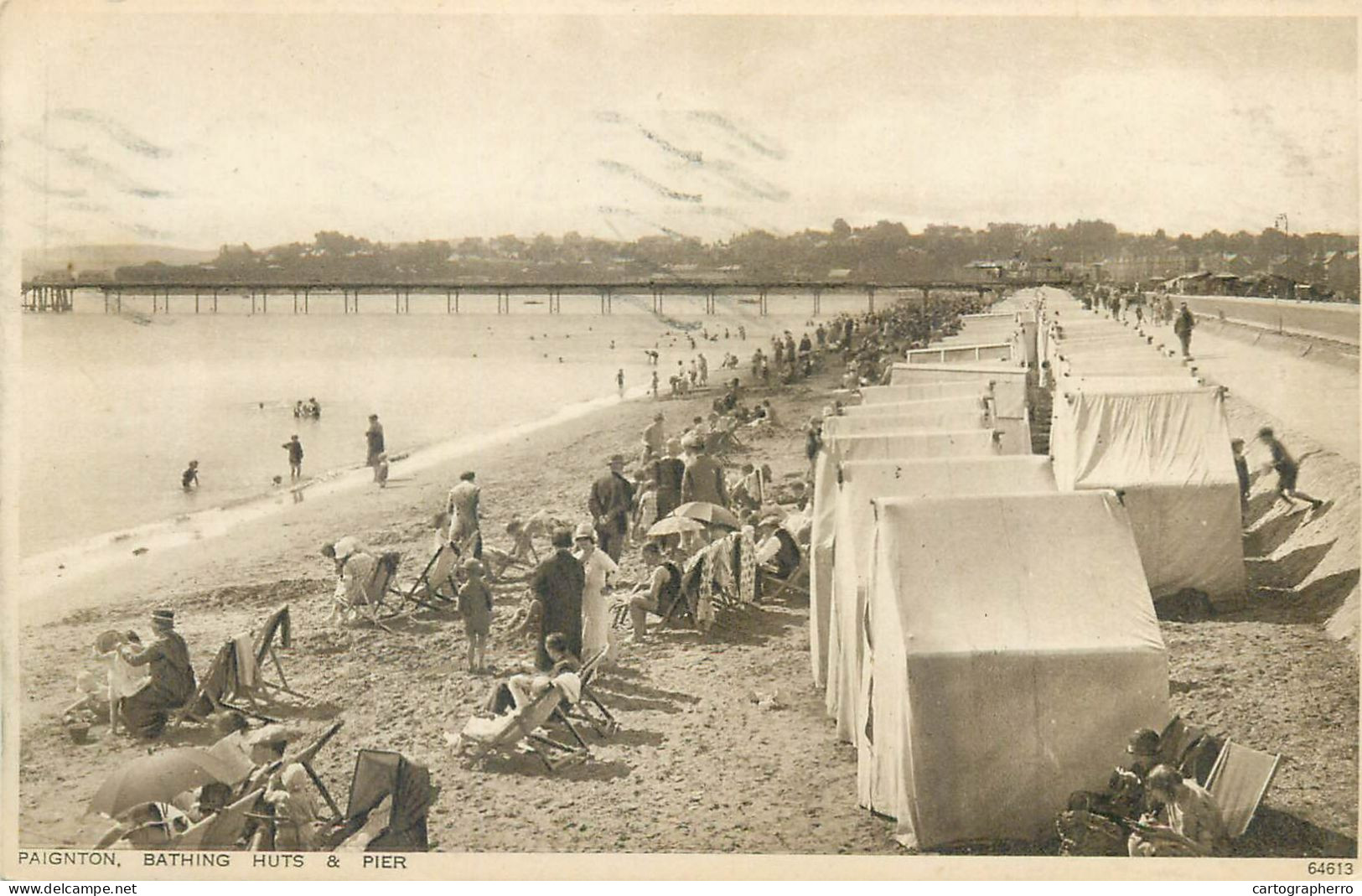 England Paignton Bathing Huts And Pier - Paignton