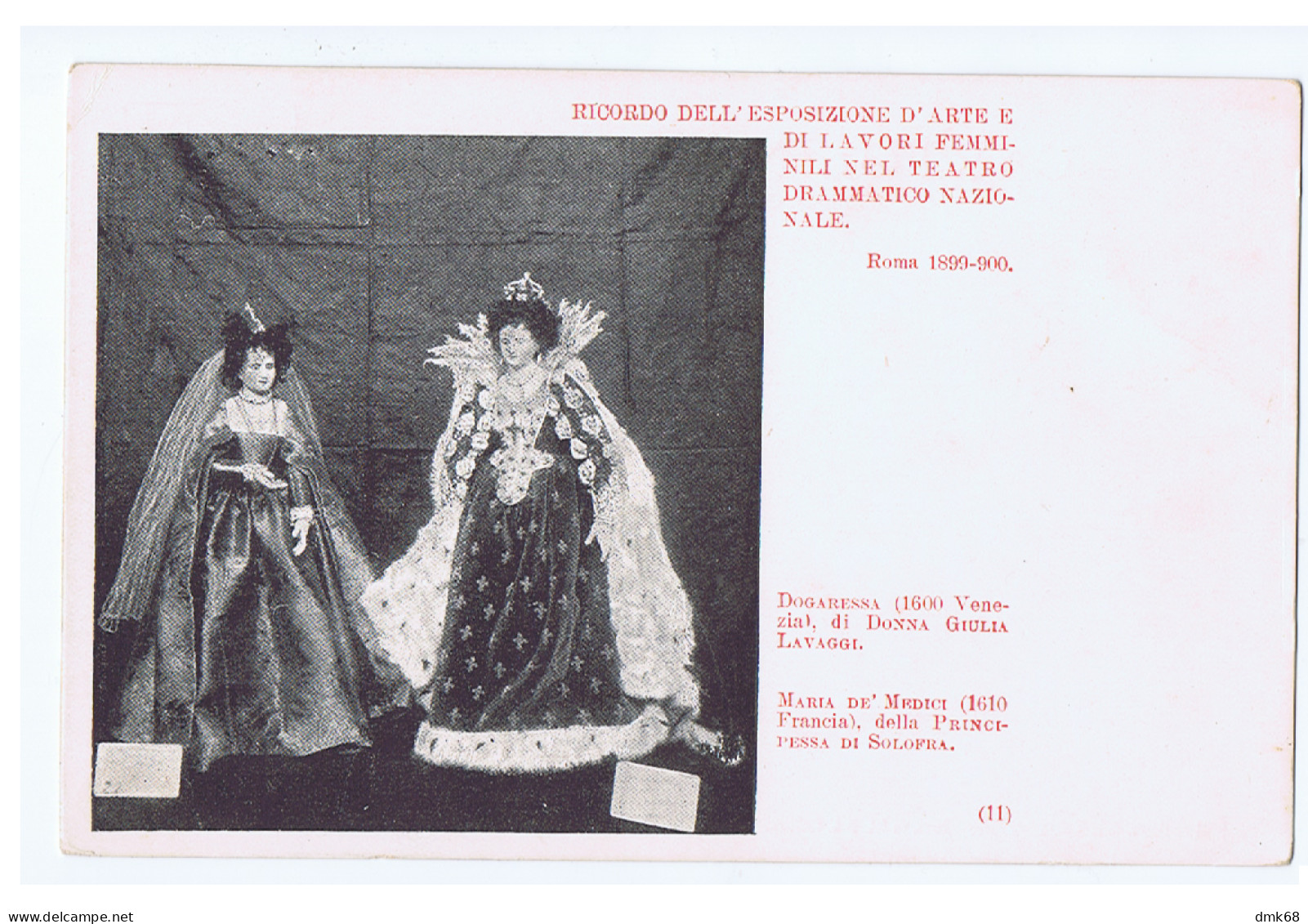 ROMA - RICORDO ESPOSIZIONE DI LAVORI FEMMINILI 1899/900 - DOGARESSA / VENEZIA DI DONNA GIULIA LAVAGGI (15501) - Exhibitions