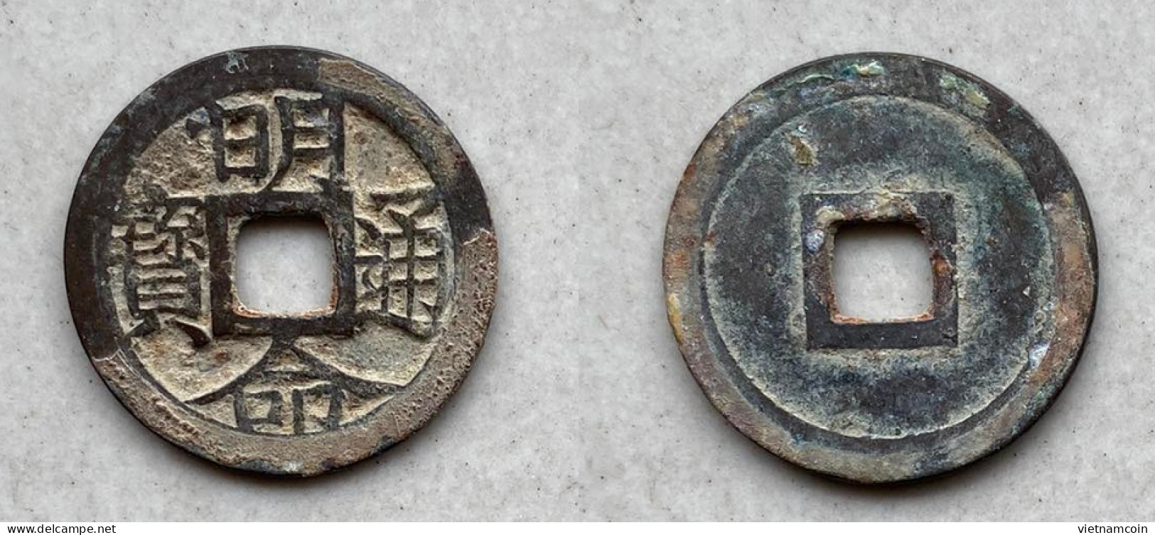 Ancient Annam Coin  Minh Mang Thong Bao Wide Characters 1820-1840  Dr. Allan Barker ,coin 101.6 - Viêt-Nam