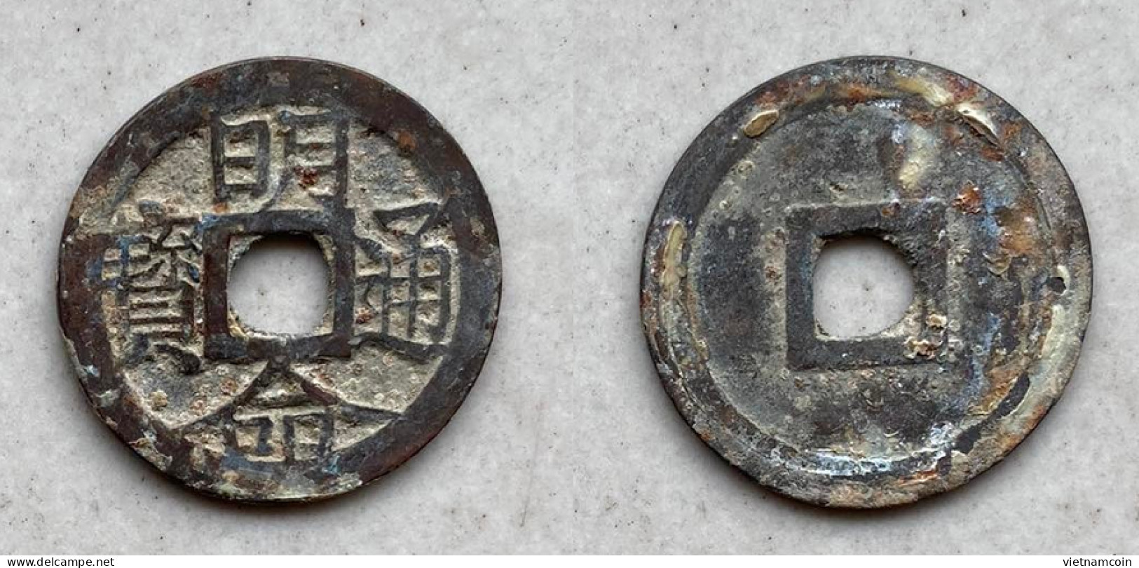 Ancient Annam Coin  Minh Mang Thong Bao Wide Characters 1820-1840  Dr. Allan Barker ,coin 101.6 - Viêt-Nam