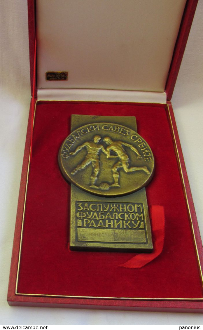 Football Soccer Futbol Calcio - Serbia Federation Association, Plaque / Plakette With Box - Habillement, Souvenirs & Autres