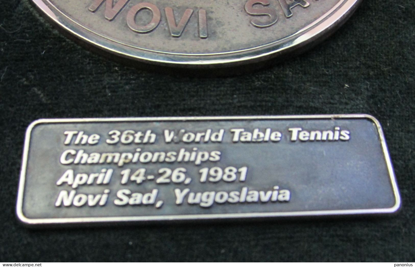 Table Tennis Tischtennis Ping Pong - SPENS The 36th World Championships 1981. Novi Sad Serbia Yugoslavia, Medal With Box - Tennis Tavolo