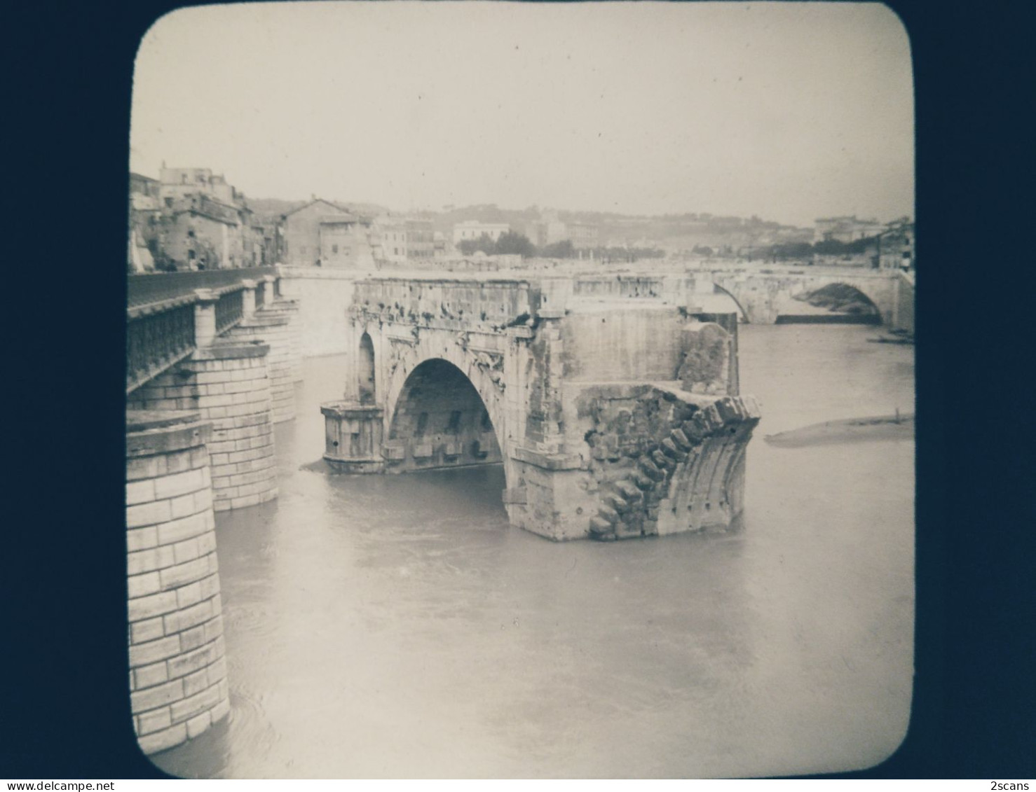 Italie - ROME - ROMA - Plaque De Verre Ancienne (1906) - Ancien Pont Émilius - Pontes