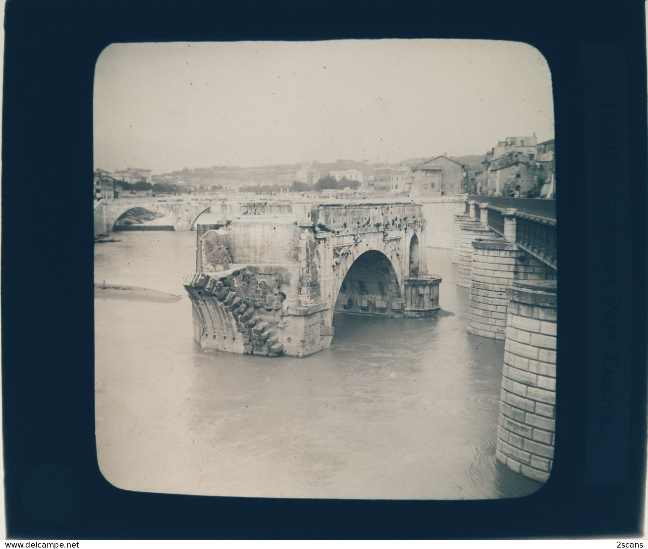 Italie - ROME - ROMA - Plaque De Verre Ancienne (1906) - Ancien Pont Émilius - Pontes