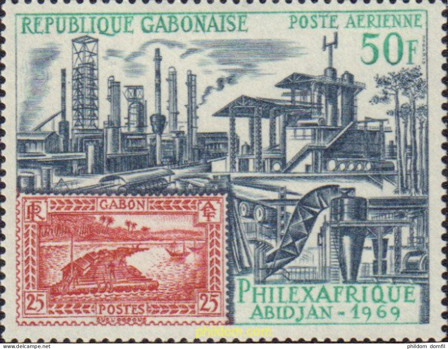 194361 MNH GABON 1969 PHILEXAFRIQUE. EXPOSICION FILATELICA INTERNACIONAL - Esposizioni Filateliche