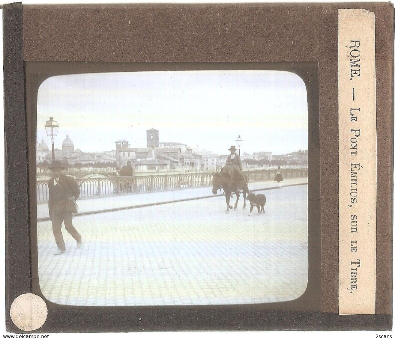 Italie - ROME - ROMA - Plaque De Verre Ancienne (1906) - Le Pont Émilius, Sur Le Tibre - Bruggen