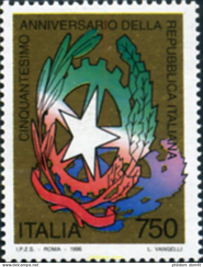 131739 MNH ITALIA 1996 50 ANIVERSARIO DE LA REPUBLICA ITALIANA - Otros & Sin Clasificación